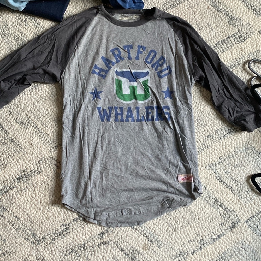 Mitchell and Ness Hartford Whalers baseball tee